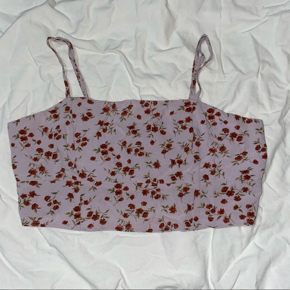 American Eagle Floral Cropped Top - Picture 1 of 3